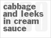 recipe for cabbage and leeks in cream sauce