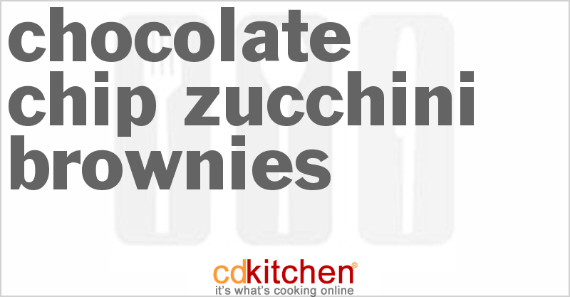 Chocolate Chip Zucchini Brownies - CDKitchen.com