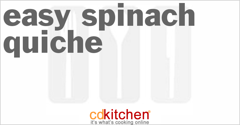 Easy Spinach Quiche - CDKitchen.com