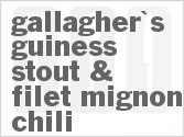 recipe for gallagher's guinness stout & filet mignon chili