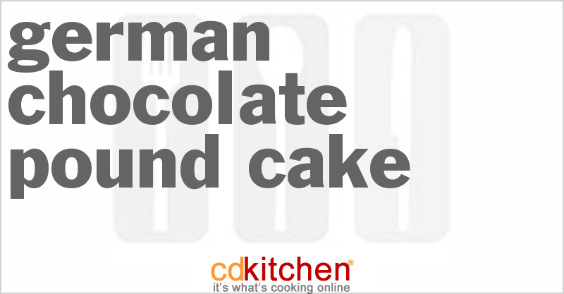 German Chocolate Pound Cake - CDKitchen.com