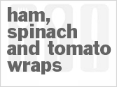 recipe for ham, spinach and tomato wraps