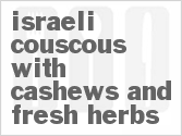 recipe for israeli couscous with cashews and fresh herbs