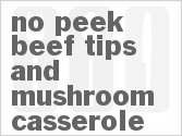 recipe for no peek beef tips and mushroom casserole