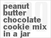 recipe for peanut butter chocolate cookies in a jar