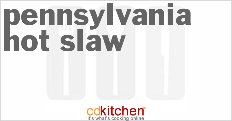Pennsylvania Hot Slaw - CDKitchen.com