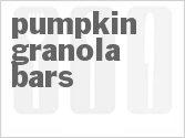 recipe for pumpkin granola bars