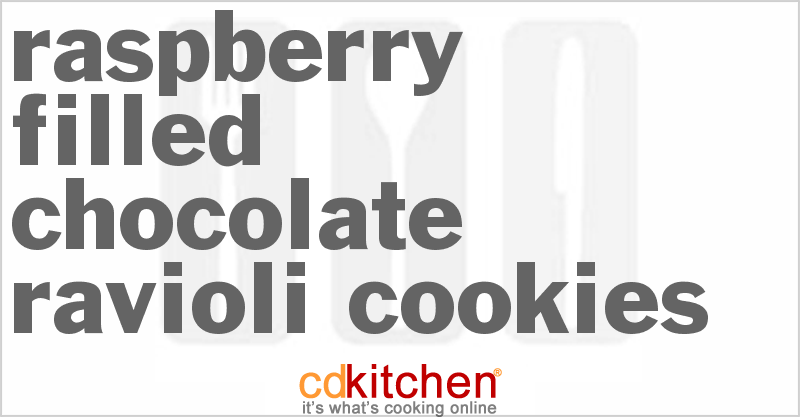 Raspberry-Filled Chocolate Ravioli Cookies - CDKitchen.com