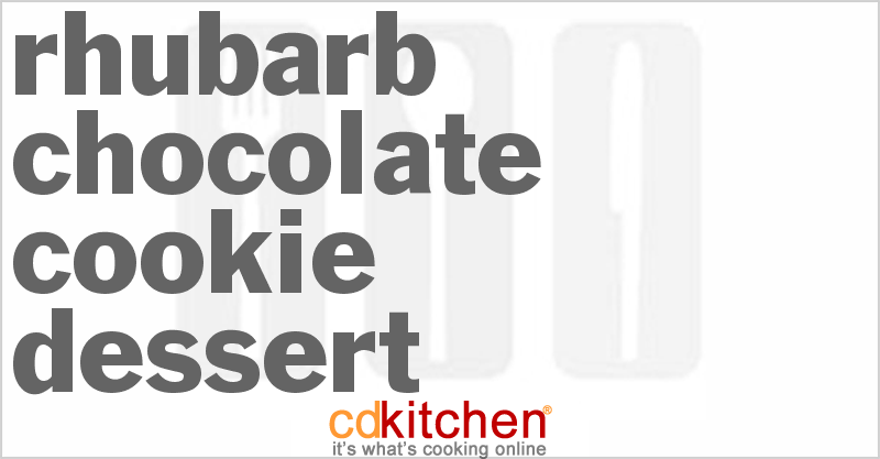 Rhubarb Chocolate Cookie Dessert - CDKitchen.com