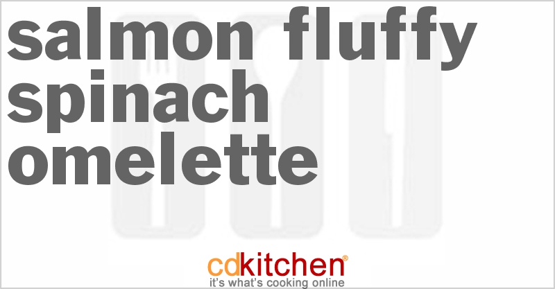 Salmon Fluffy Spinach Omelette - CDKitchen.com