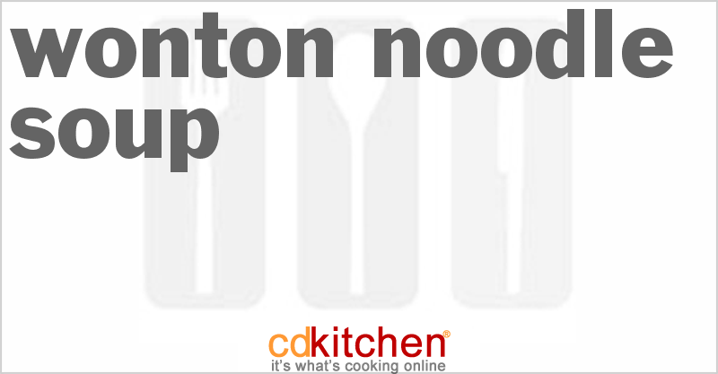 Wonton Noodle Soup - CDKitchen.com