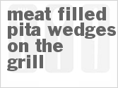 Meat Filled Pita Wedges On The Grill