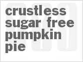 recipe for crustless sugar-free pumpkin pie