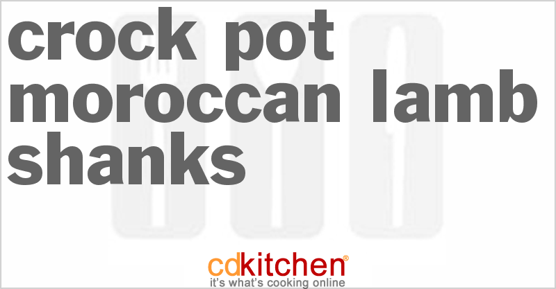 Moroccan Lamb Shanks - CDKitchen.com