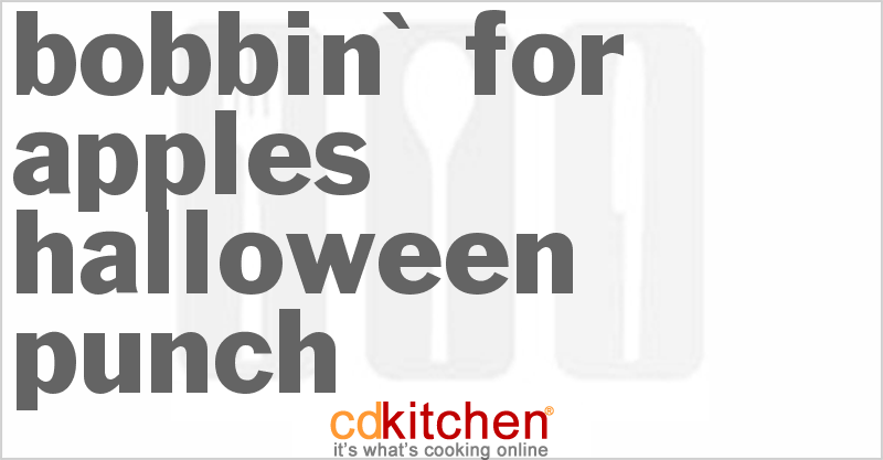 Bobbin' for Apples Halloween Punch - CDKitchen.com