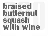 recipe for braised butternut squash with wine