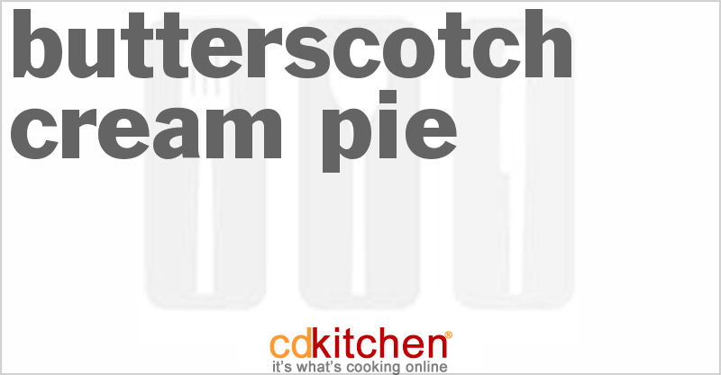 Butterscotch Cream Pie - CDKitchen.com
