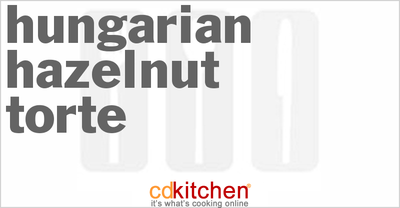 Hungarian Hazelnut Torte - CDKitchen.com