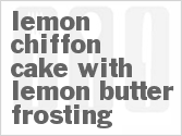 recipe for lemon chiffon cake with lemon butter frosting