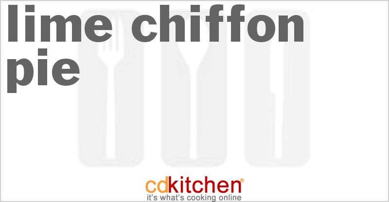 Lime Chiffon Pie - CDKitchen.com