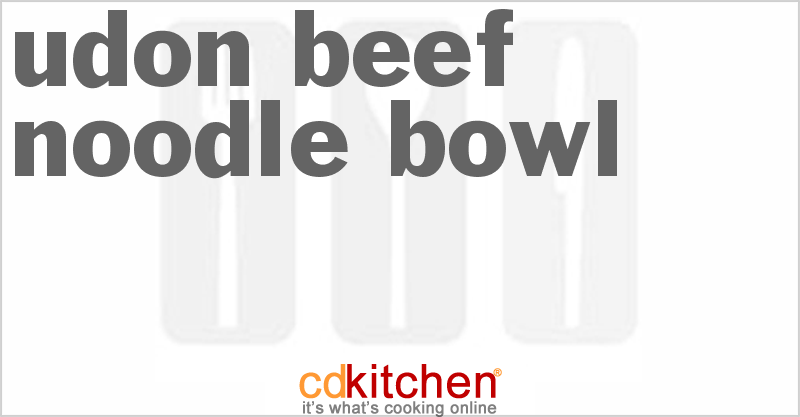 Udon Beef Noodle Bowl - CDKitchen.com