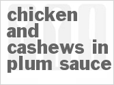 recipe for chicken and cashews in plum sauce