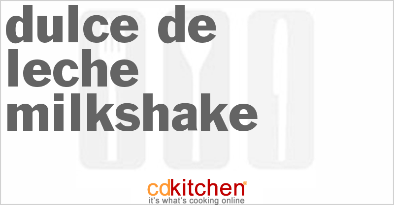 Dulce De Leche Milkshake - CDKitchen.com