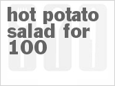 recipe for hot potato salad for 100