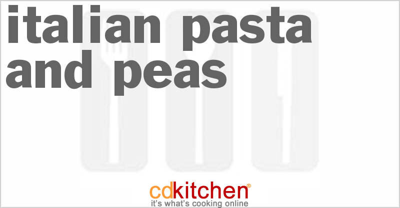 Italian Pasta And Peas - CDKitchen.com