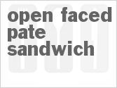 recipe for open faced pate sandwich