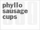 recipe for phyllo sausage cups