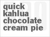 recipe for quick kahlua chocolate cream pie