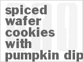 recipe for spiced wafer cookies with pumpkin dip