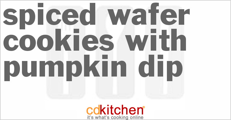 Spiced Wafer Cookies with Pumpkin Dip - CDKitchen.com