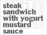 recipe for steak sandwich with yogurt mustard sauce