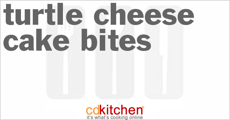 Turtle Cheese Cake Bites - CDKitchen.com