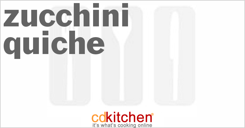 Zucchini Quiche - CDKitchen.com
