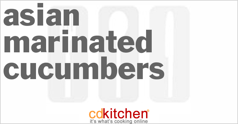 Asian Marinated Cucumbers - CDKitchen.com