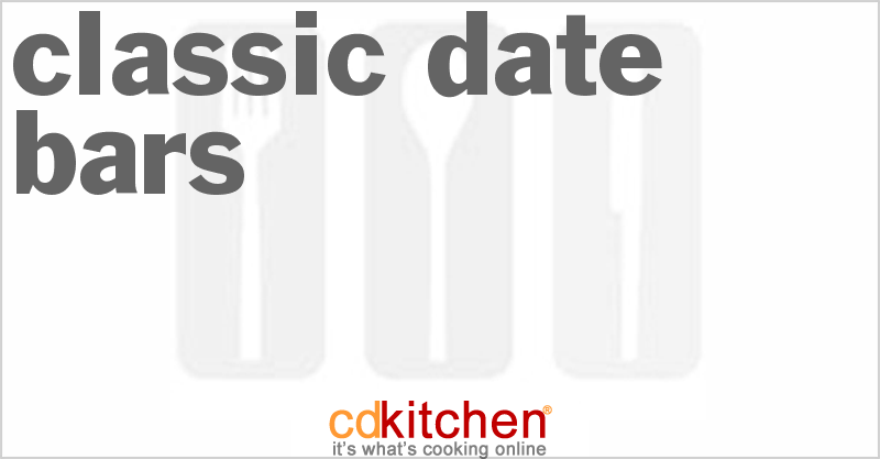 Classic Date Bars - CDKitchen.com