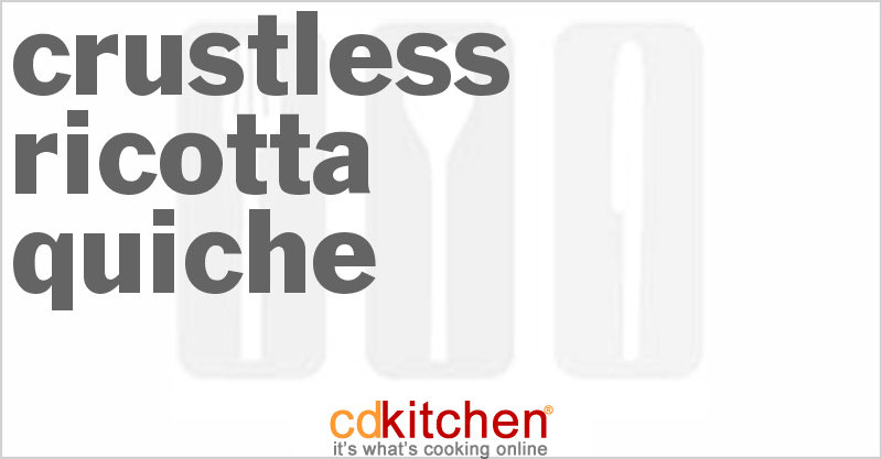 Crustless Ricotta Quiche - CDKitchen.com