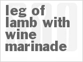 recipe for leg of lamb with wine marinade