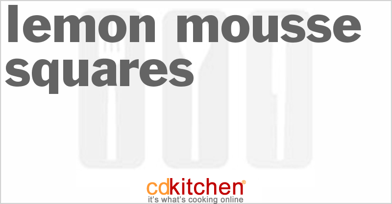 Lemon Mousse Squares - CDKitchen.com