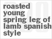 recipe for roasted young spring leg of lamb spanish style