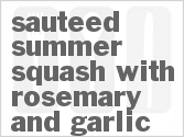 recipe for sauteed summer squash with rosemary and garlic