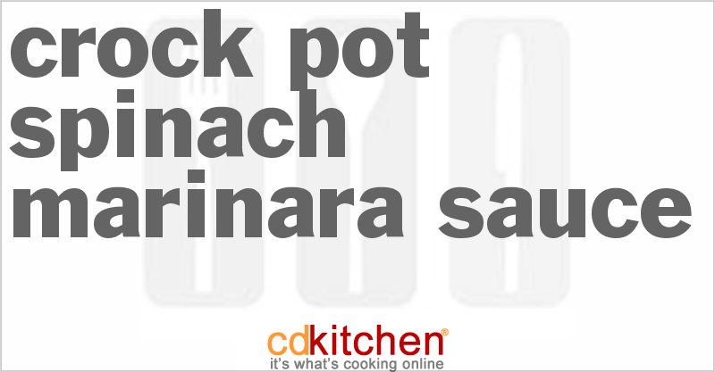 Spinach Marinara Sauce - CDKitchen.com