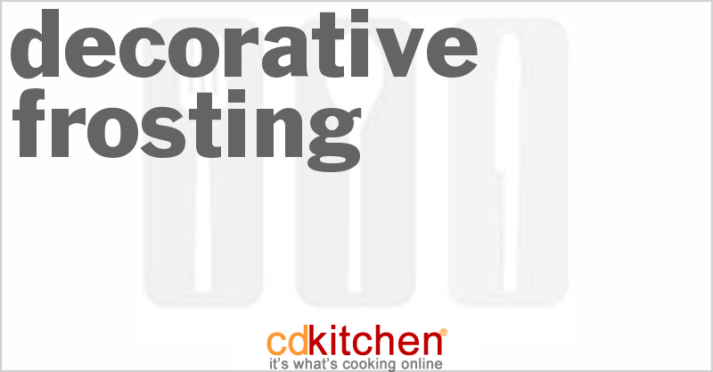 Decorative Frosting - CDKitchen.com