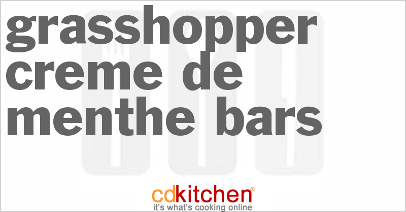 Grasshopper Creme De Menthe Bars - CDKitchen.com