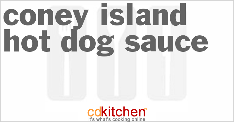 Just Like Coney Island Hot Dog Sauce - CDKitchen.com