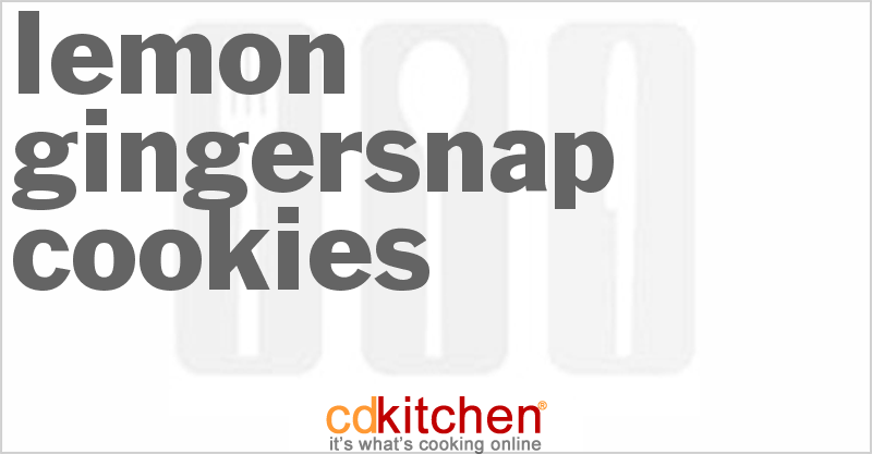 Lemon Gingersnap Cookies - CDKitchen.com