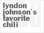 recipe for lyndon johnson's favorite chili